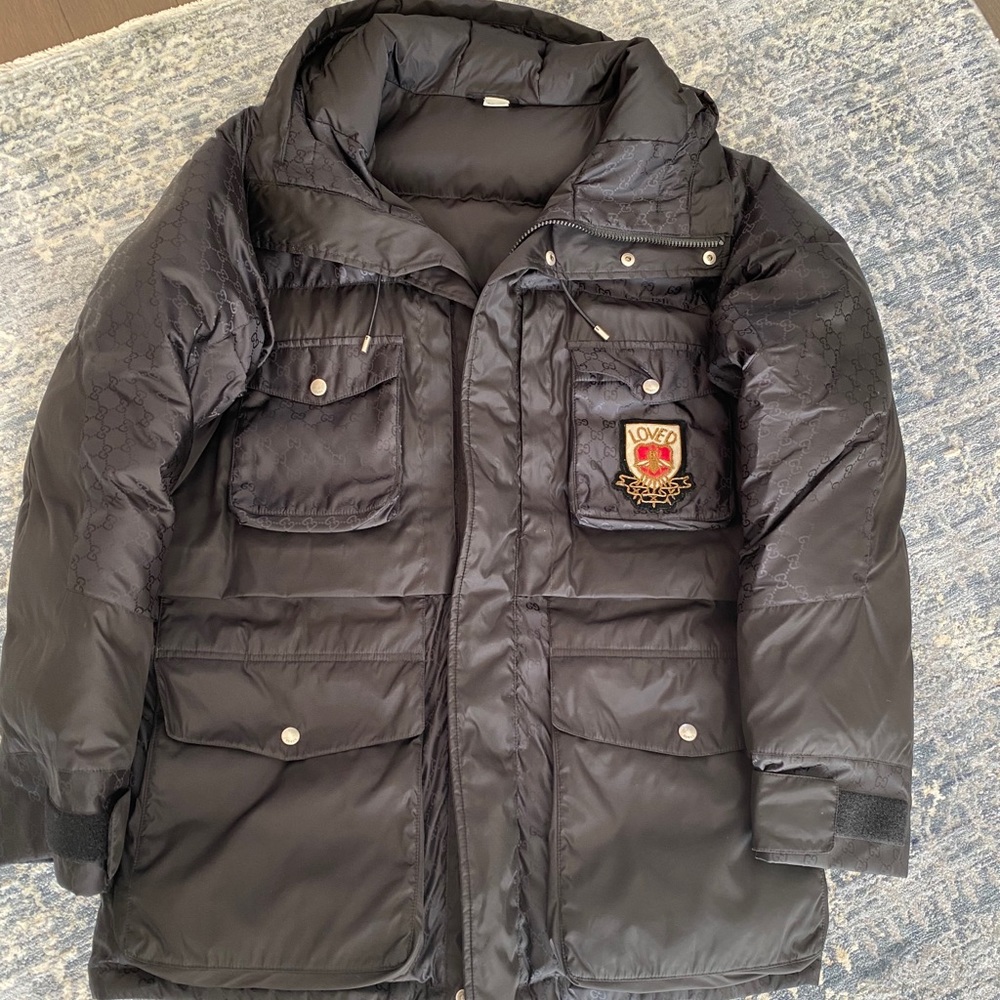 Gucci men’s black winter jacket size 52, XL